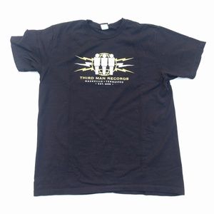 Men's black T-shirt with Third Man Records logo